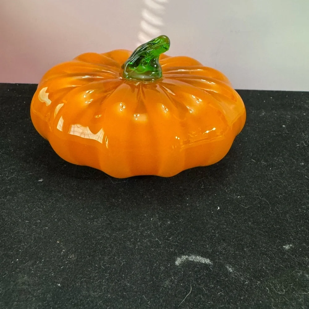 Glass Pumpkin Decor